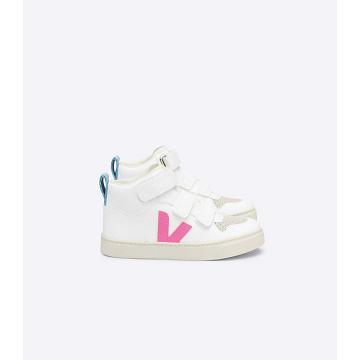 ψηλα παιδικα Veja V-10 MID CWL White/Blue/Pink | GR 706OKI